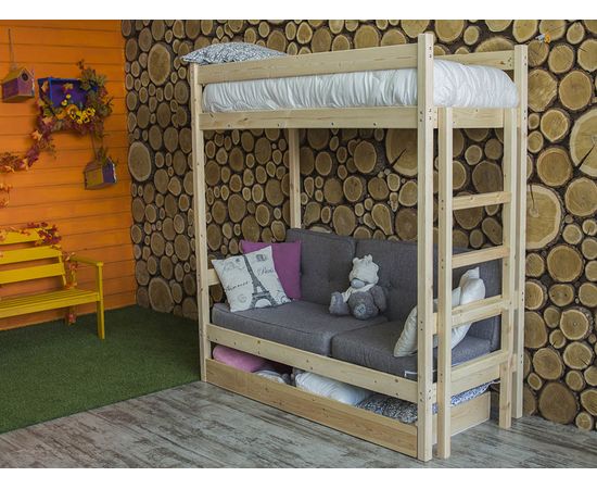 Детская кровать-чердак с диваном Лондон, КОД:GM3475, images №11, magsale.ru