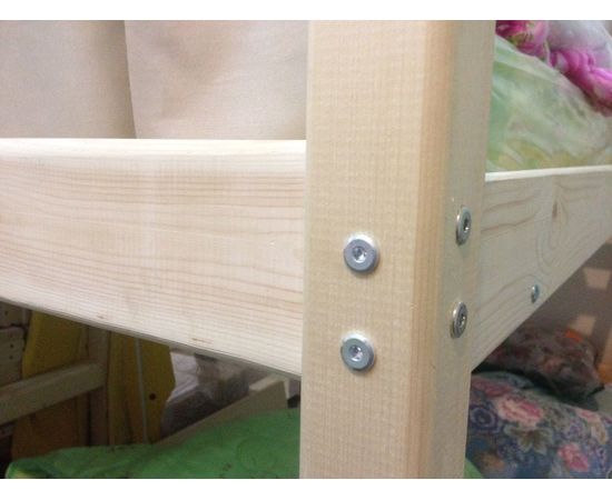 Полутороспальная кровать из массива сосны Кантри, КОД:GM3471, images №3, magsale.ru