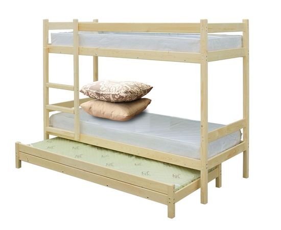 Трехъярусная кровать из массива 3 в 1 Троя-3, КОД:GM3460, images №4, magsale.ru