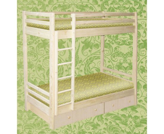 Двухъярусная кровать из массива сосны К2 Кадет, КОД:VMK316, images №3, magsale.ru