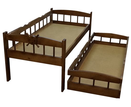 Детская раздвижная кровать из массива Крузенштерн, КОД:VMK191, images №2, magsale.ru