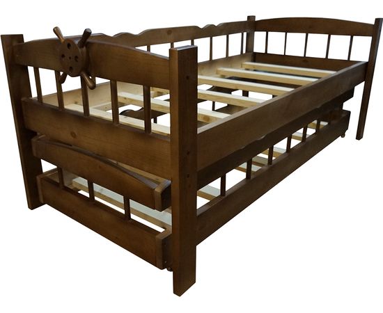 Детская раздвижная кровать из массива Крузенштерн, КОД:VMK191, images №4, magsale.ru