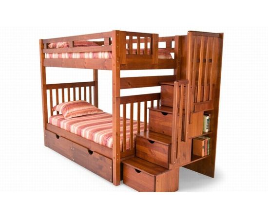 Двухъярусная кровать из массива дерева Марк, КОД:VMK267, images №3, magsale.ru