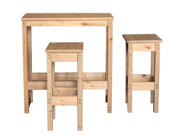 Барный стул из массива сосны без спинки, КОД:GM3511, images №3, magsale.ru