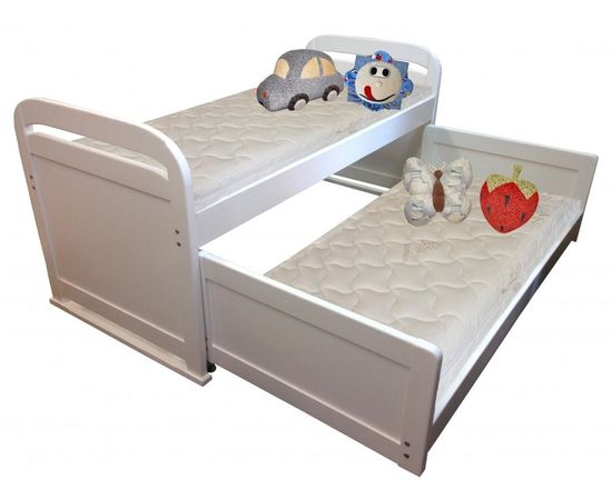 Двухъярусная раздвижная кровать из сосны Мурзилка, КОД:VMK327, images №3, magsale.ru