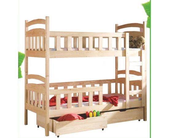 Двухъярусная кровать из массива сосны Радуга, КОД:VMK277, images №4, magsale.ru
