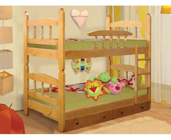 Двухъярусная кровать из массива сосны Шрек-3, КОД:VMK289, images №2, magsale.ru
