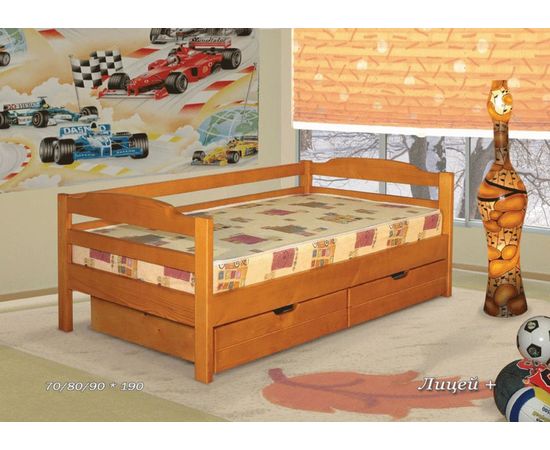 Детская кровать с ящиками из сосны Лицей плюс, КОД:VMK239, images №3, magsale.ru