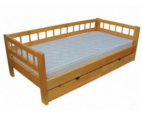 Детская кровать из дерева с ящиками Каспер, КОД:VMK375, images №1, magsale.ru