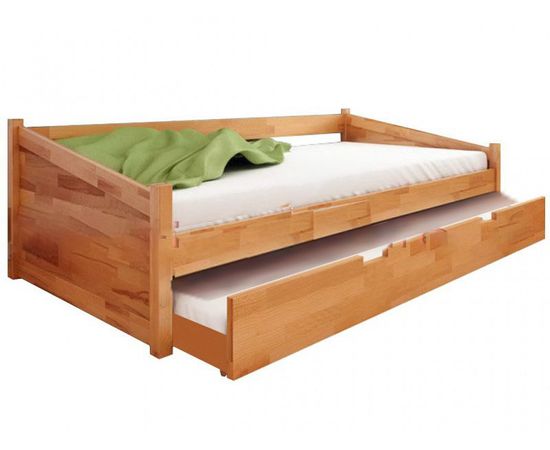 Детская кровать из сосны с выкатным местом Кира, КОД:VMK405, images №1, magsale.ru