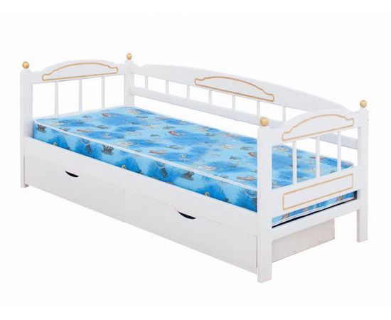 Детская кровать-тахта с ящиками из сосны Чародейка, КОД:VMK362, images №2, magsale.ru