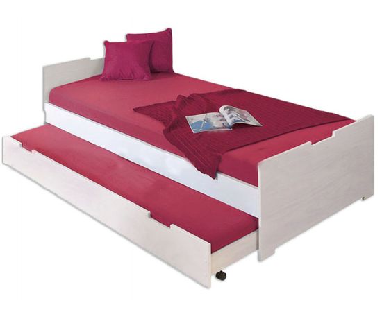 Детская кровать из сосны с выкатным местом Эмма-3, КОД:VMK402, images №1, magsale.ru