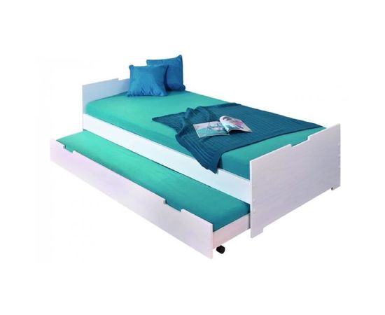 Детская кровать из сосны с выкатным местом Эмма-3, КОД:VMK402, images №2, magsale.ru