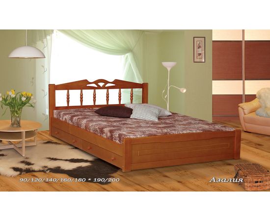 Кровать из массива дерева Азалия с ящиками, КОД:VMK207, images №3, magsale.ru