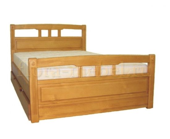 Кровать из массива сосны Флирт-1 с ящиками, КОД:VMK164, images №1, magsale.ru