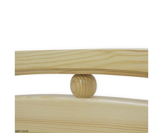 Кровать из массива дерева Ария в коже, КОД:VMK119, images №2, magsale.ru