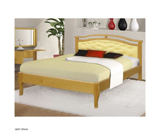 Кровать из массива дерева Ария в коже, КОД:VMK119, images №3, magsale.ru