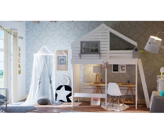 Кровать-чердак из массива сосны Гнездышко, КОД:VTS3166, images №3, magsale.ru Кровать-чердак из массива сосны Гнездышко, КОД:VTS3166, images №3, magsale.ru