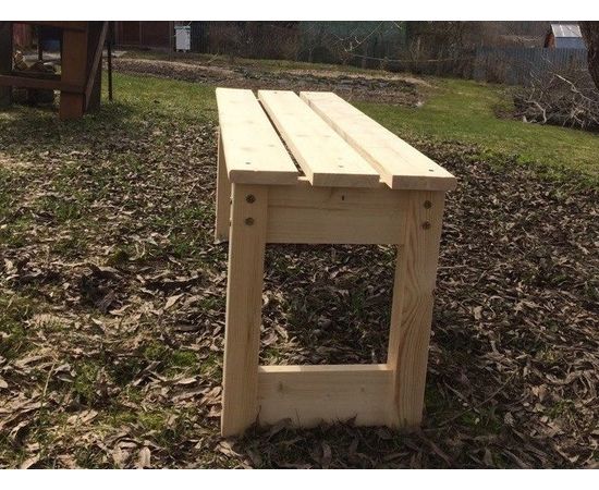 Лавка садовая из массива 100 см, КОД:GM3546, images №3, magsale.ru