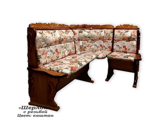 Угловой диван Шерлок с резьбой, КОД:SH74890152, images №1, magsale.ru