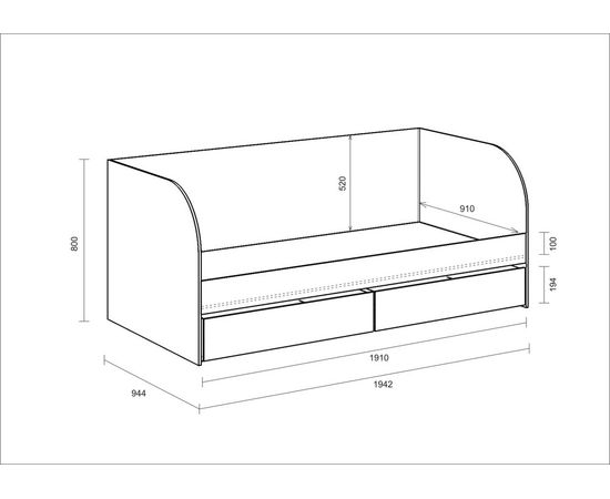 Детская кровать Golden Kids 7, КОД:4S-GК07, images №20, magsale.ru
