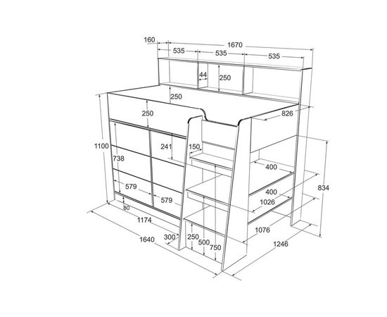 Кровать-чердак Golden Kids 9, КОД:4S-GК09, images №22, magsale.ru