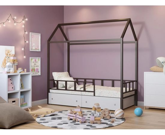 Кровать-домик Риччи с ящиками, КОД:4s-richi/y, images №10, magsale.ru