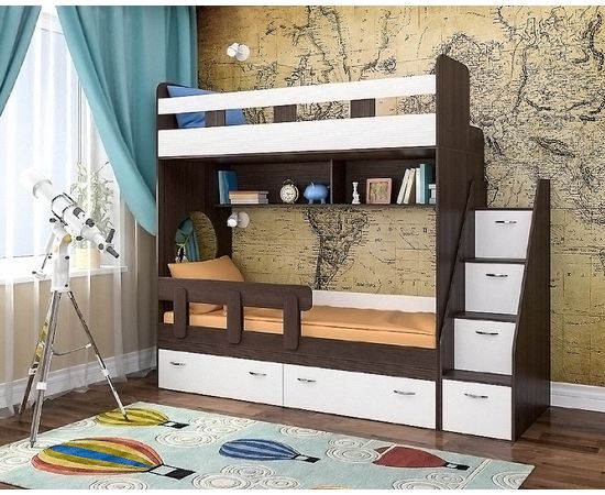 Двухъярусная кровать Юниор-1, КОД:ЯЮ12, images №3, magsale.ru