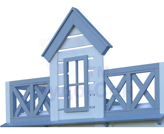 Двухъярусная кровать домик из сосны Терем Люкс с лестницей, КОД:33006, images №6, magsale.ru Двухъярусная кровать домик из сосны Терем Люкс с лестницей, КОД:33006, images №6, magsale.ru