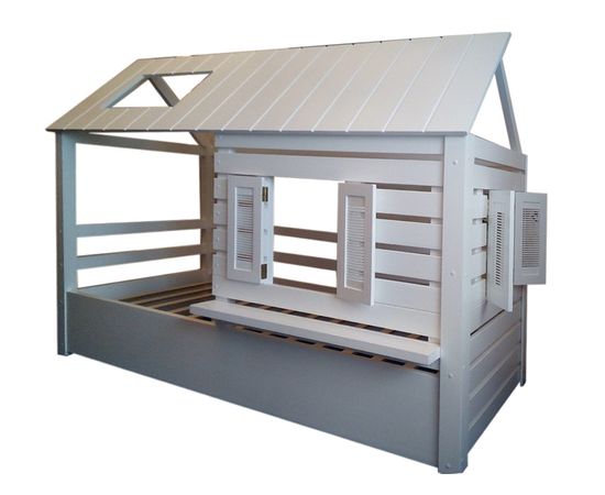 Детская кровать домик из массива сосны Шале, КОД:VTS3168, images №1, magsale.ru