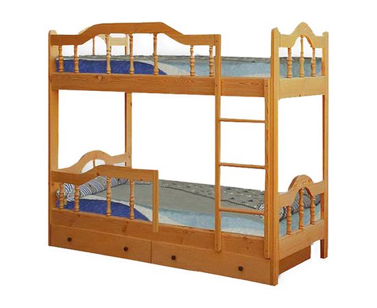 Двухъярусная кровать из дерева Д3 Диана с лазом, КОД:VMK311, images №1, magsale.ru