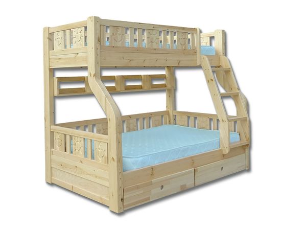 Двухъярусная кровать из сосны с полкой Веста-1, КОД:33499, images №2, magsale.ru Двухъярусная кровать из сосны с полкой Веста-1, КОД:33499, images №2, magsale.ru