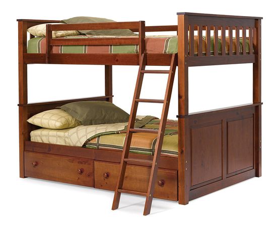 Двухъярусная кровать из сосны Громада (съёмная лестница), КОД:VMK179, images №1, magsale.ru