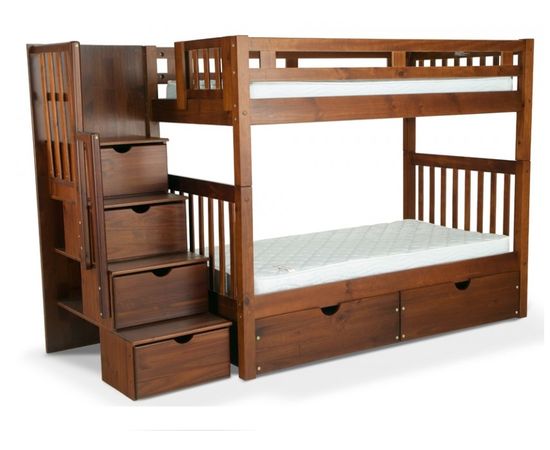 Двухъярусная кровать из массива дерева Марк, КОД:VMK267, images №1, magsale.ru