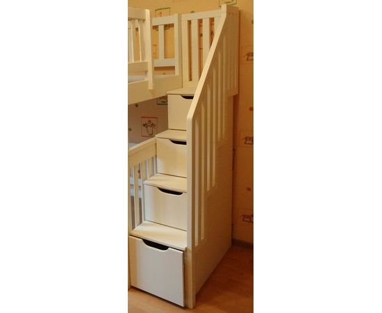 Кровать-чердак  из сосны Артек (со столом и полкой), КОД:33998-2, images №2, magsale.ru