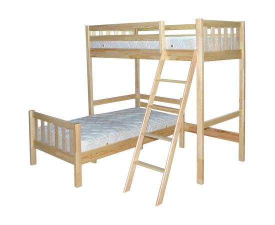 Двухъярусная кровать из массива сосны Скалолаз, КОД:33997, images №1, magsale.ru