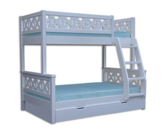 Двухъярусная кровать из массива Кантри-2 с ящиками (Прованс), КОД:339991, images №1, magsale.ru Двухъярусная кровать из массива Кантри-2 с ящиками (Прованс), КОД:339991, images №1, magsale.ru