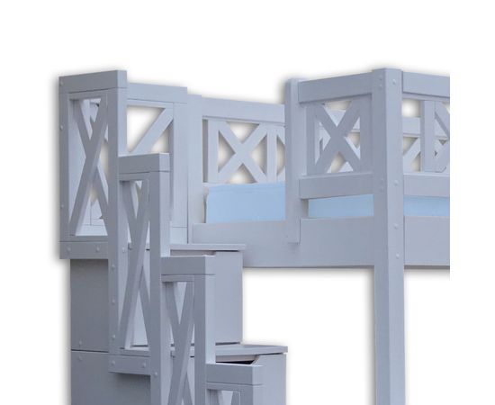 Двухъярусная кровать из массива сосны Прованс-3, КОД:VTS32301, images №6, magsale.ru