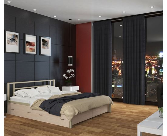 Двуспальная металлическая кровать Титан, КОД:4S-TI-160, images №10, magsale.ru