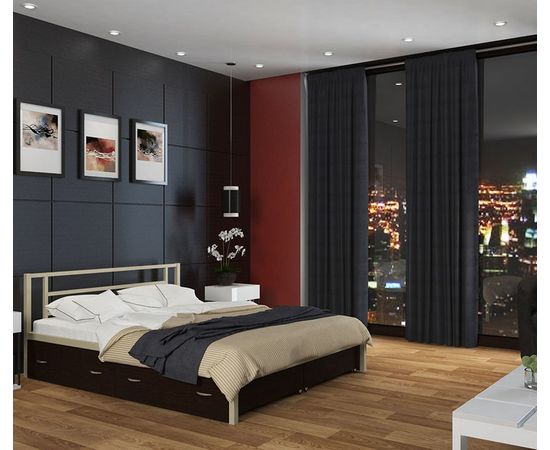 Двуспальная металлическая кровать Титан, КОД:4S-TI-160, images №4, magsale.ru