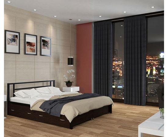 Двуспальная металлическая кровать Титан, КОД:4S-TI-160, images №12, magsale.ru