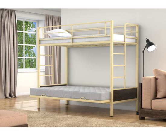 Двухъярусная кровать с диваном Дакар-1, КОД:4s-dak1, images №13, magsale.ru