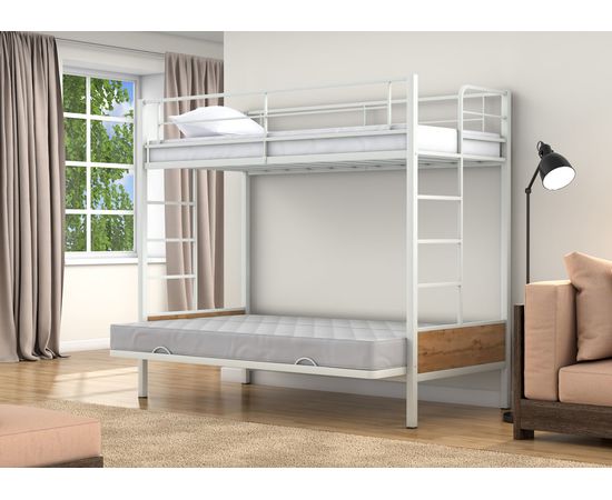 Двухъярусная кровать с диваном Дакар-1, КОД:4s-dak1, images №16, magsale.ru