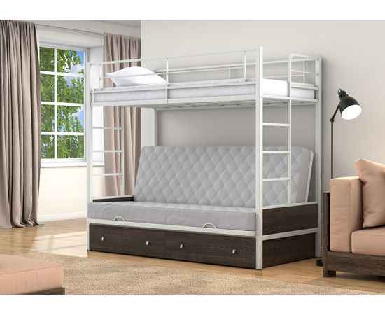 Двухъярусная кровать с диваном Дакар-1, КОД:4s-dak1, images №19, magsale.ru
