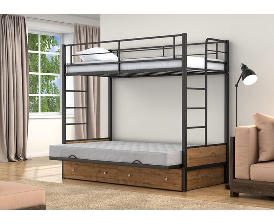 Двухъярусная кровать с диваном Дакар-1, КОД:4s-dak1, images №20, magsale.ru