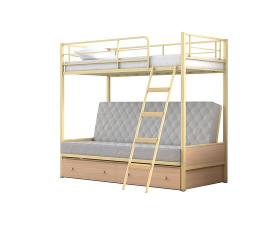 Двухъярусная кровать с диваном Дакар-2, КОД:4s-dak2, images №7, magsale.ru