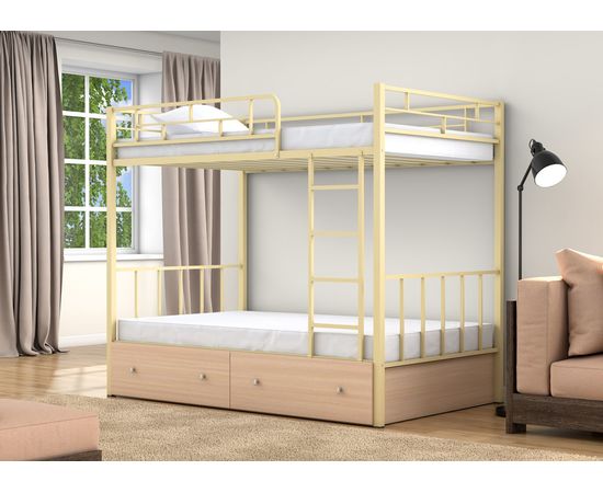 Двухъярусная кровать Валенсия-120 с ящиками, КОД:4s-va120/y, images №9, magsale.ru