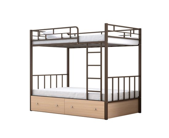 Двухъярусная кровать Валенсия-120 с ящиками, КОД:4s-va120/y, images №2, magsale.ru