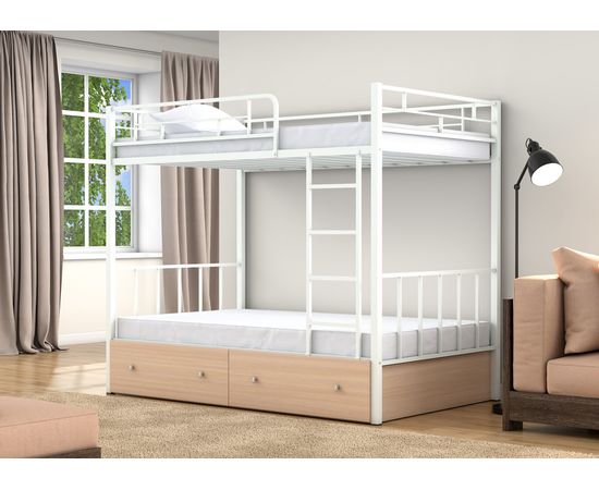 Двухъярусная кровать Валенсия-120 с ящиками, КОД:4s-va120/y, images №10, magsale.ru