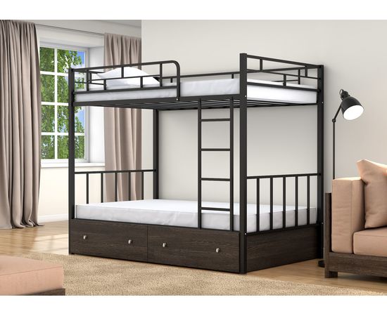 Двухъярусная кровать Валенсия-120 с ящиками, КОД:4s-va120/y, images №12, magsale.ru